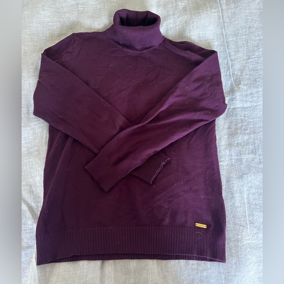 Purple Calvin Klein Turtleneck Sweater - Picture 1 of 5